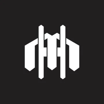 Letters hm linked monogram logo vector Stock-Illustration