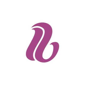 Letters ib curves logo vector Stock Illustration