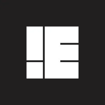 Letters ie simple square geometric logo Stock Illustration