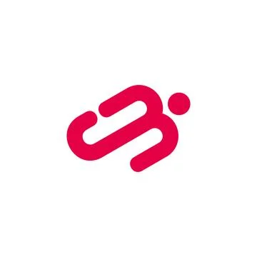 Letters jb simple motion curve logo vector Stock Illustration