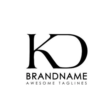Letters KD logo monogram Stock Illustration