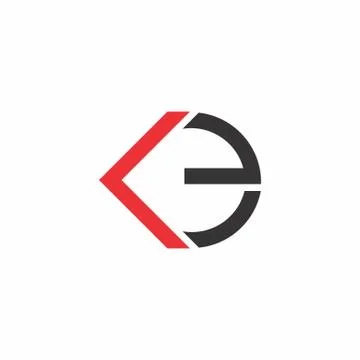 Letters ke simple geometric logo vector Illustrazione stock