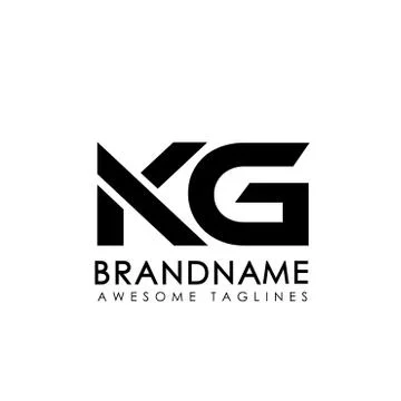 Letters KG logo monogram Stock Illustration