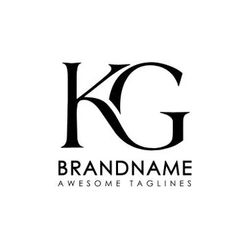 Letters kg logo monogram Illustrazione stock