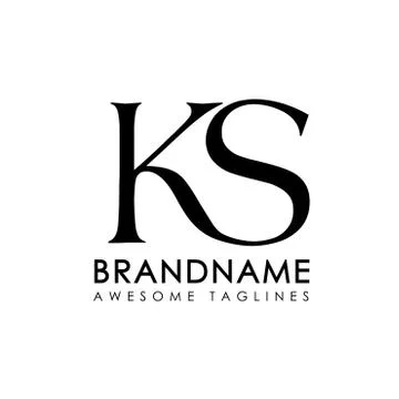 Letters KS logo monogram Stock Illustration