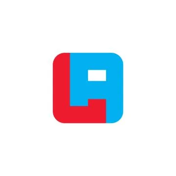 Letters la square geometric logo vector Stock-Illustration