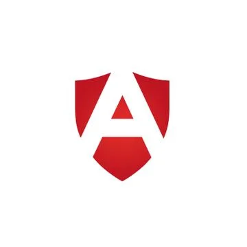 Letters A logo. Design template elements,shield 库存插图