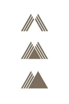 Letters M cutout overlapping logo templates Stock Illustration