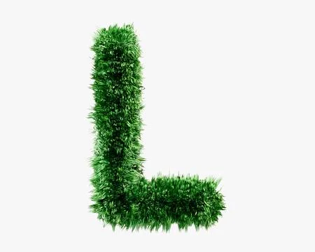 Letters made of grass Stock Illustration