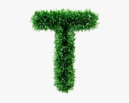 Letters made of grass Stock Illustration