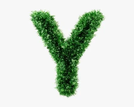 Letters made of grass Stock Illustration