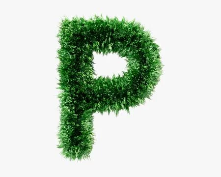 Letters made of grass Stock Illustration