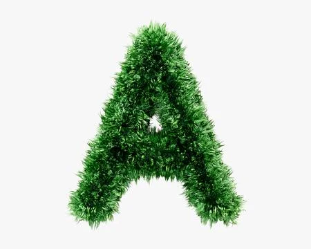 Letters made of grass Stock Illustration