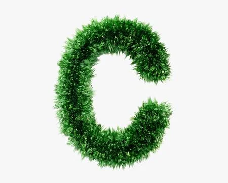 Letters made of grass Stock Illustration