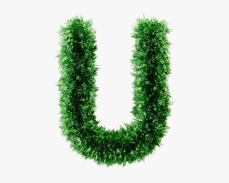 Letters made of grass Stock Illustration