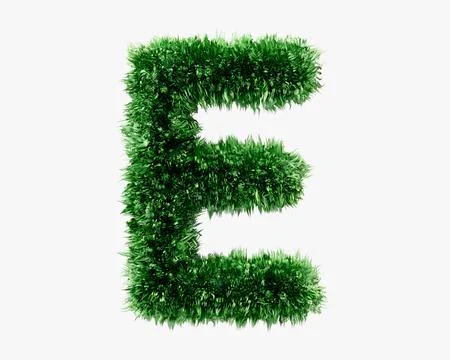Letters made of grass Stock Illustration