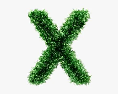 Letters made of grass Stock Illustration