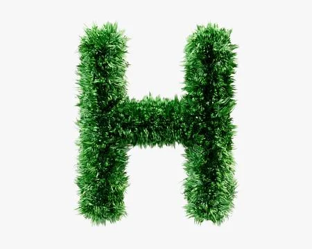 Letters made of grass Stock Illustration