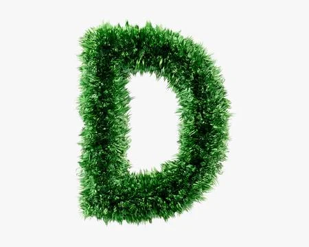 Letters made of grass Illustrazione stock