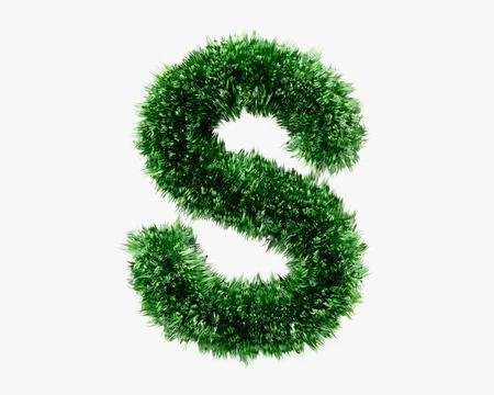 Letters made of grass Stock Illustration