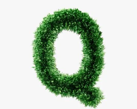 Letters made of grass Stock Illustration