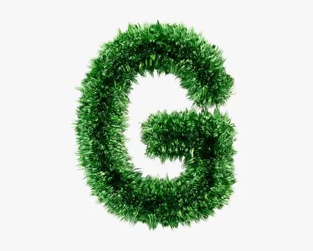 Letters made of grass Stock Illustration