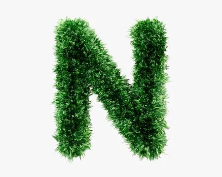 Letters made of grass Stock Illustration