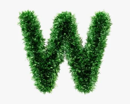 Letters made of grass Stock Illustration