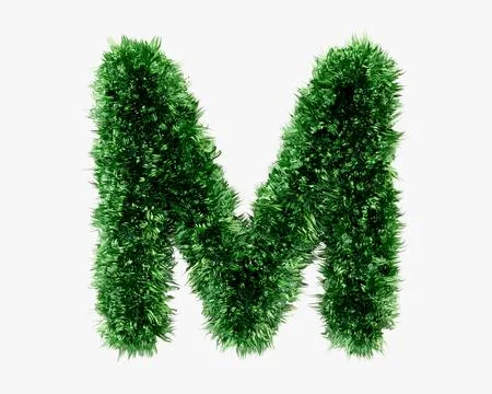 Letters made of grass Stock Illustration
