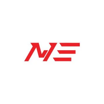 Letters me simple motion design logo vector Stock Illustration