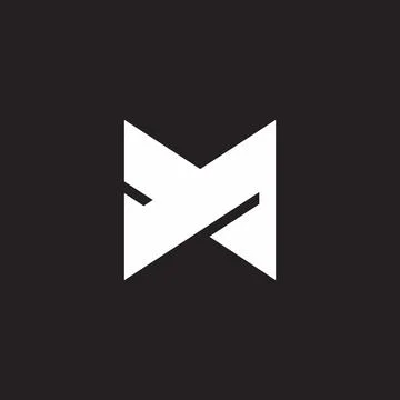 Letters mn abstract overlap simple geometric logo vector Stock Illustration