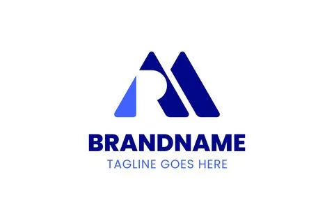 Letters MR or RM Monogram Simple Logo, suitable for any business Stock Illustration