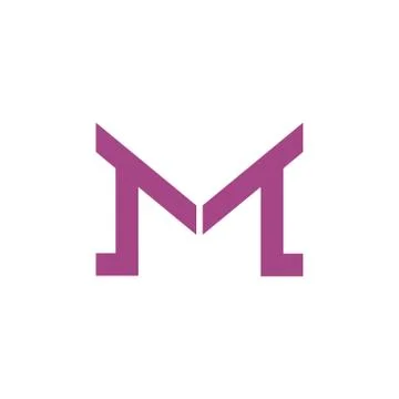 Letters mt simple geometric logo vector Stock Illustration