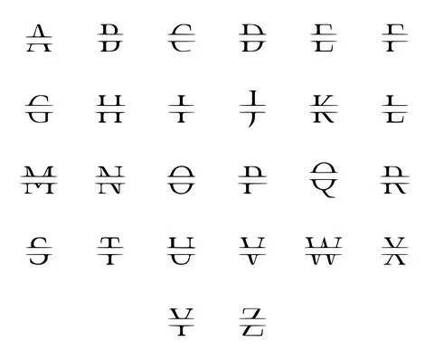 Letters name monogram set. Vector typography design Stock Illustration