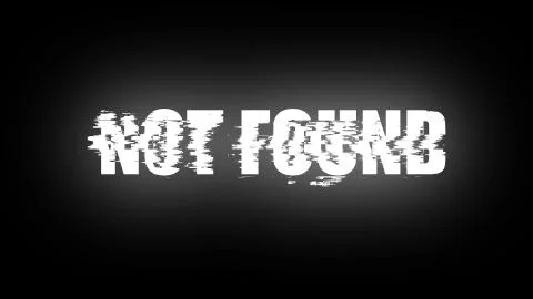 Letters of Not found text with noise on black, 3d render background, computer 스톡 일러스트