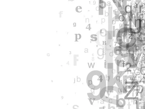 Letters &amp; Numbers Illustrazione stock