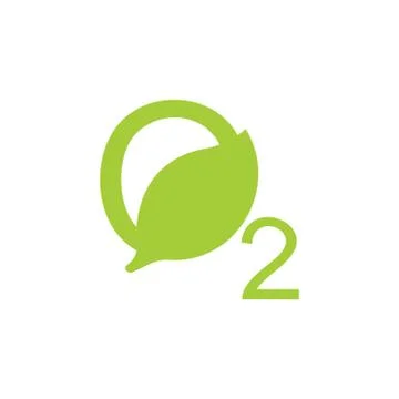 Letters o2 leaf shape symbol logo vector Stock Illustration