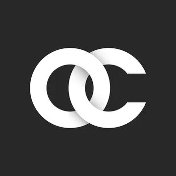 Letters OC or CO initials monogram 3d logo, bold font typography design ele.. Stock Illustration