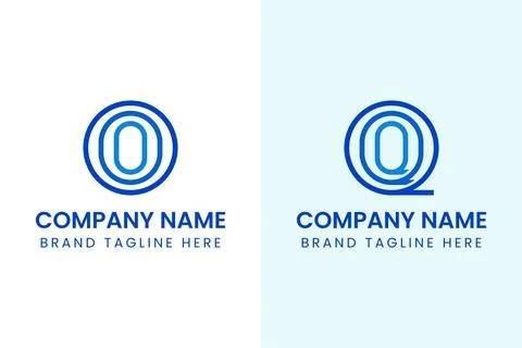 Letters OOO QQQ Monogram Logo Set, suitable for any business Stock Illustration