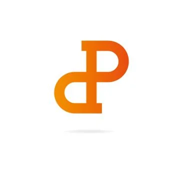 Letters P, D logo. Design template elements, monogram Illustrazione stock