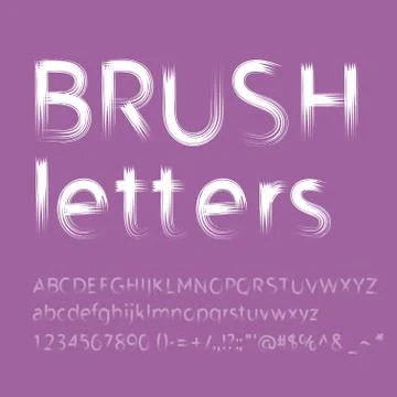 Letters painted with brush Stock Illustration