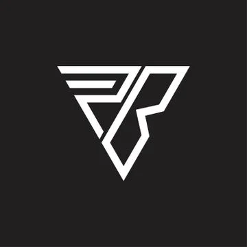 Letters pb line triangle geometric logo Illustrazione stock