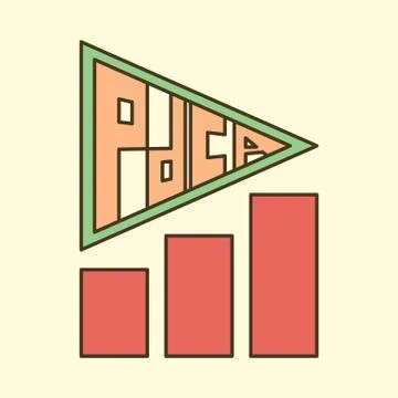 Letters pdca as arrow vector Stock Illustration