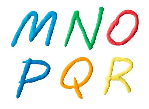 Letters from plasticine Stock Photos
