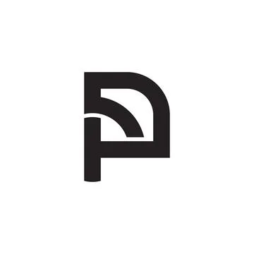 Letters pst linked simple geometric lines logo vector Illustrazione stock