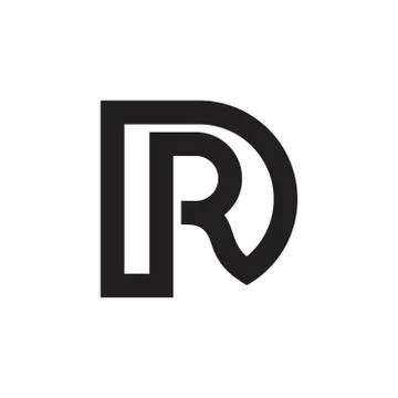 Letters rd linked line logo vector Stock Illustration