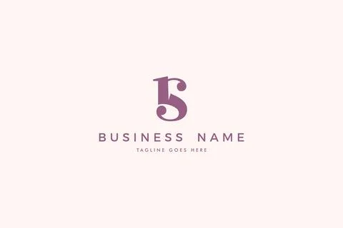 Letters RS negative space logo design Stock Illustration