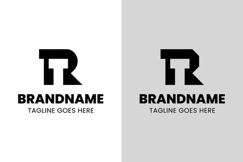 Letters RT or TR Monogram Simple Logo Set, suitable for any business Stock Illustration