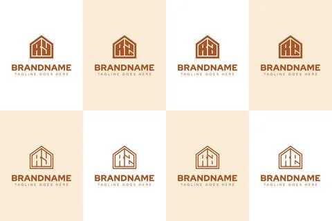 Letters RY RZ RA RE Home Luxury Logo, for real estate, construction, or int.. Stock Illustration