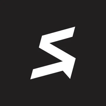 Letters s simple geometric line logo vector Stock Illustration